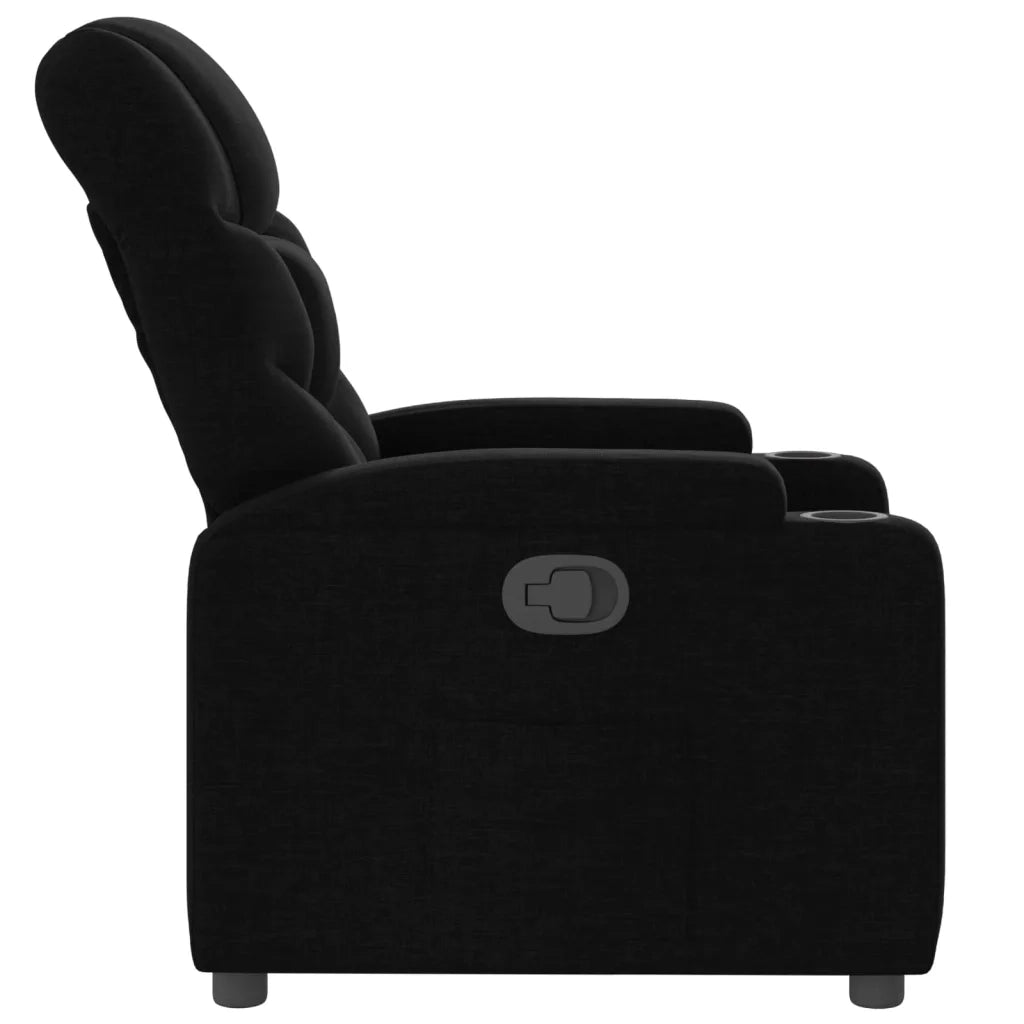 Poltrona | Sedia Relax reclinabile in tessuto nero