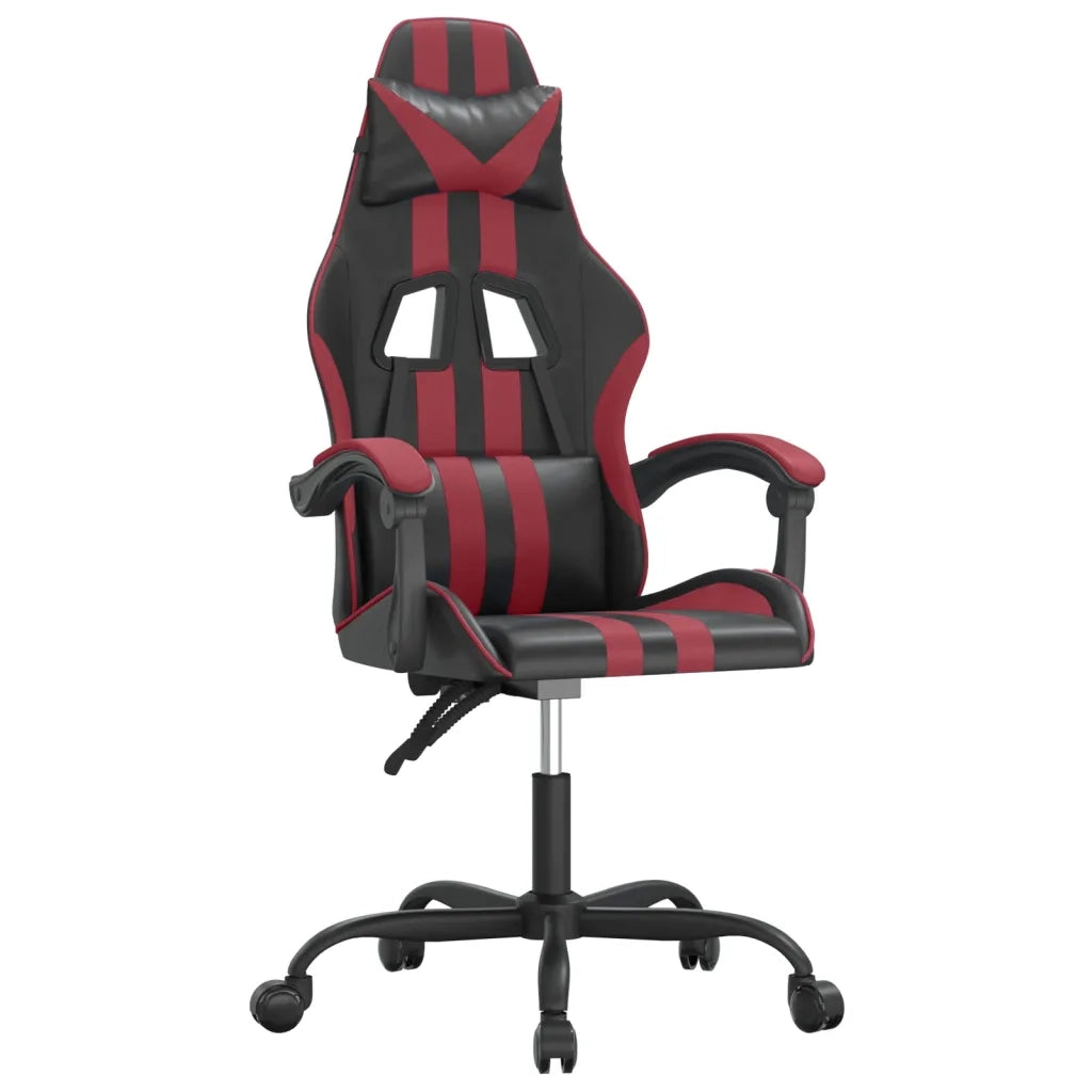 Sedia Gaming Nero e Rosso Vino in Similpelle cod mxl 78369