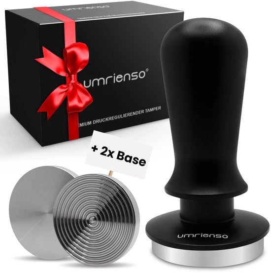 Set di tamper 53,3 mm con base a rilievo e liscia intercambiabile, regolatore di pressione 15 kg, accessori per caffè, set di accessori per portafiltro, set di accessori per macchina caffè, set di tamper per espresso, set di barista.