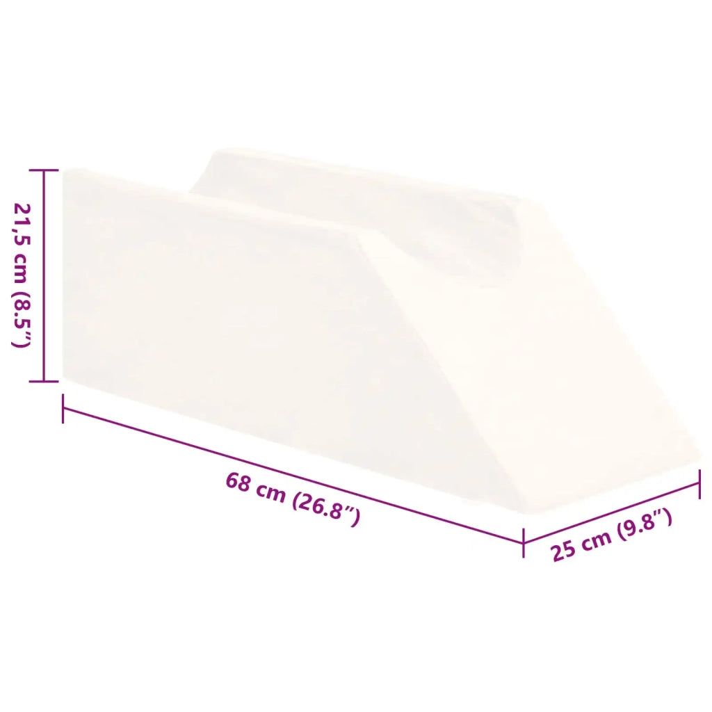 Cuscino per Gambe Bianco 68 x 25 x 21,5 cm Schiuma PU CFW1460708