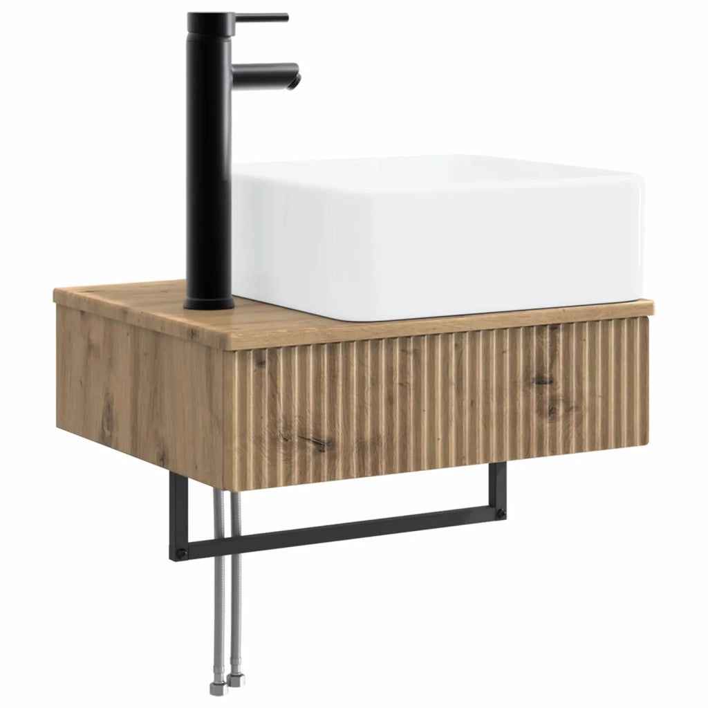 Set di mobili per il bagno 3 pz Rovere Artigianale 3406062