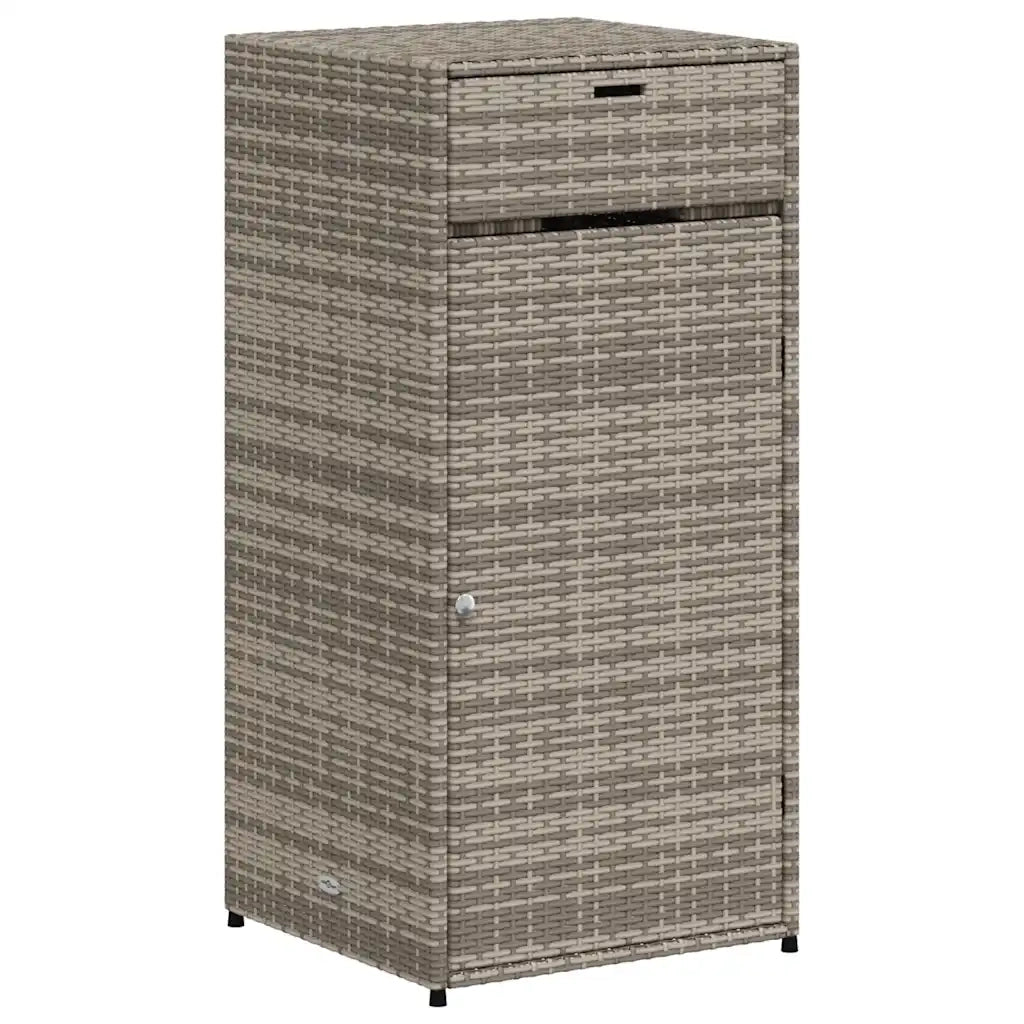 Armadietto Portaoggetti Giardino Grigio 55x55x111cm Polyrattan 365561