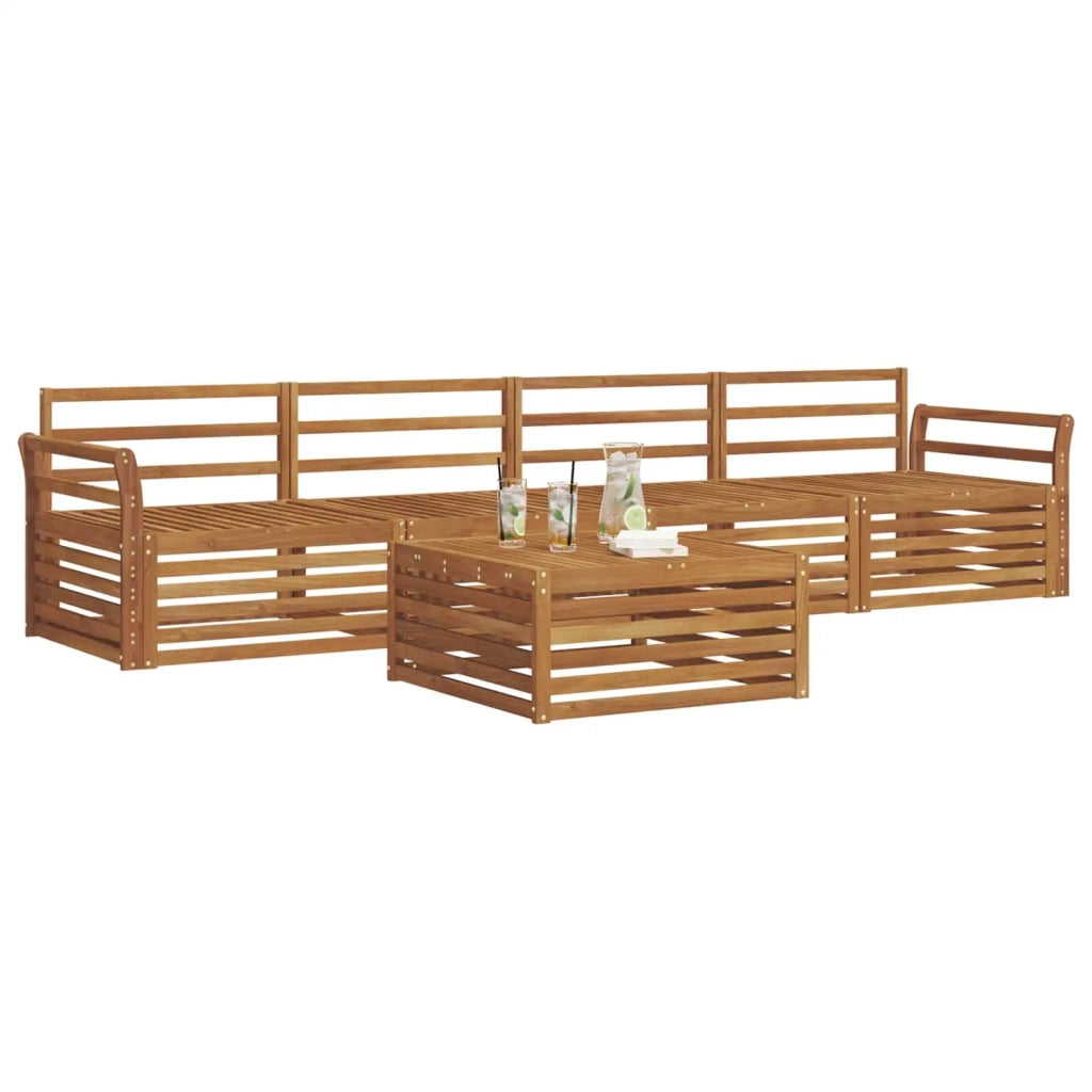 Set di divani da esterno 5 pcs Naturale