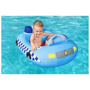 Trade Shop - Barchetta Auto Della Polizia Azzurro Con Altoparlante Incorporato 97x74cm 34153 -