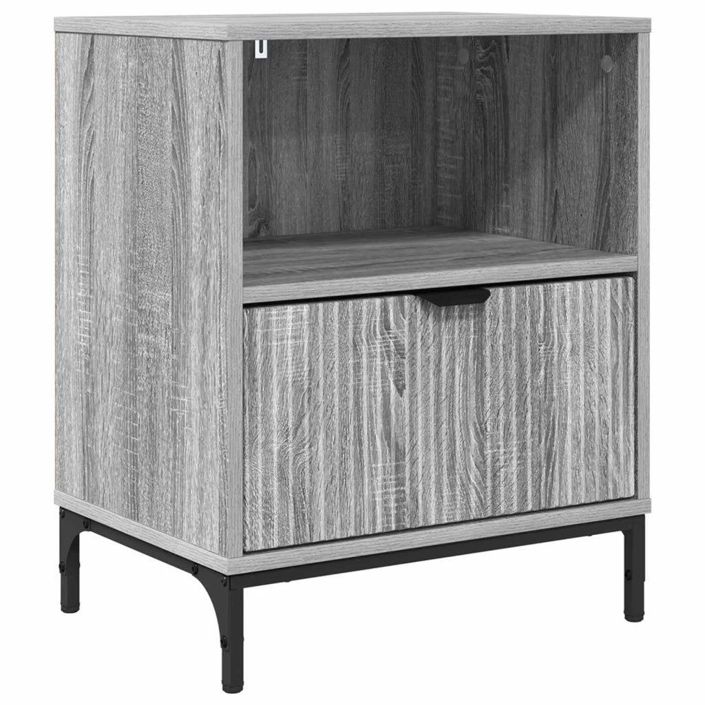 Armadio da Notte con cassetto Grigio sonoma 49 x 36 x 61 cm 883486