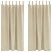 Tende Oscuranti | Tende Blackout 2 pz Crema 140 x 175 cm Velluto