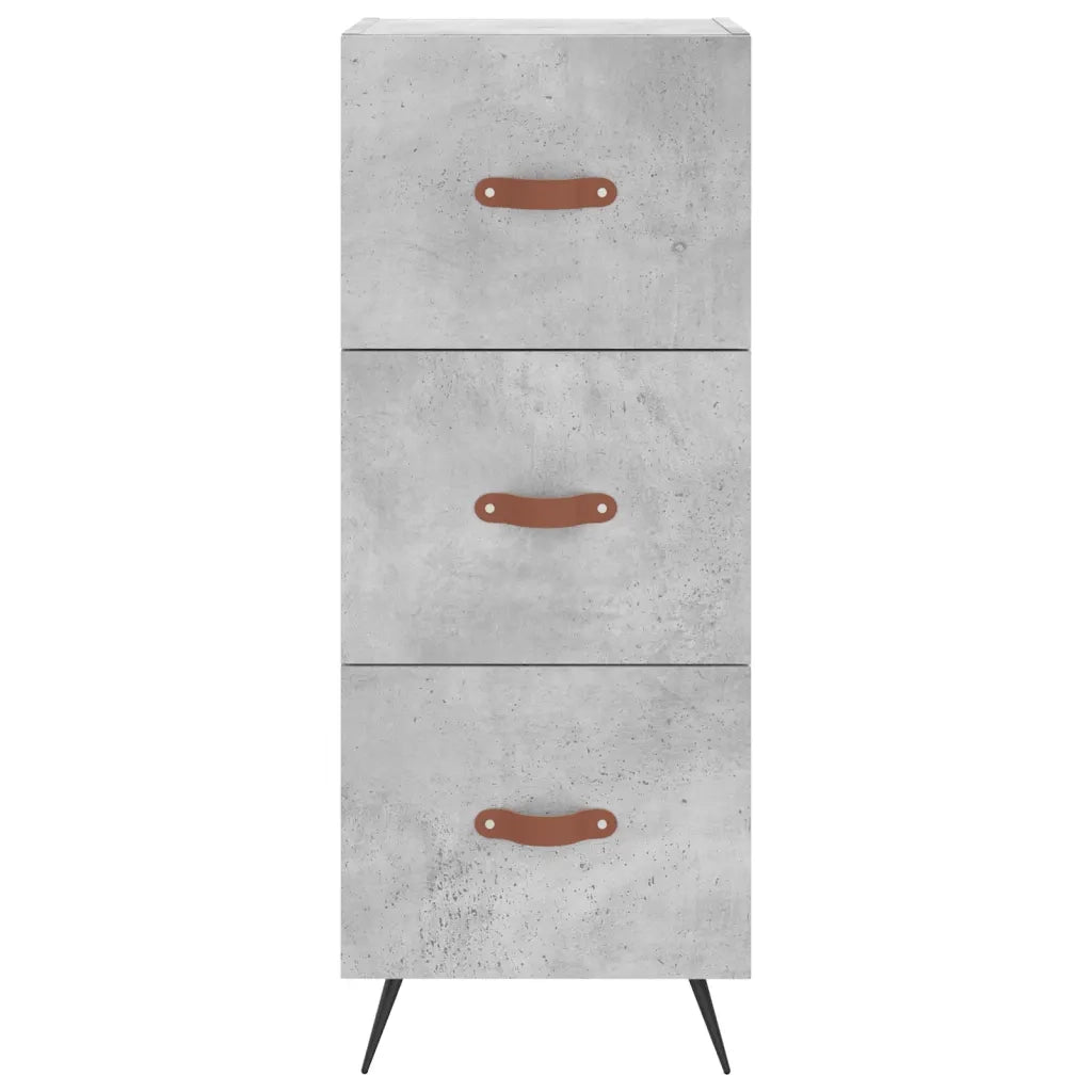 Credenza-Buffet-Armadio da cucina Grigio Cemento 34,5x34x180 cm in Legno Multistrato 345137