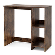 Scrivania per computer per piccoli spazi 80 x 40 x 74 cm con ripiano a 2 livelli design moderno legno ingegnerizzato marrone 20_0010881