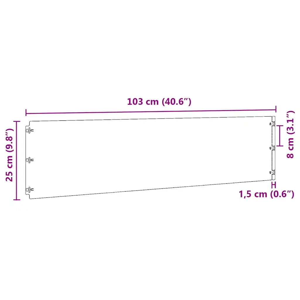 vidaXL Bordure per Prato 10 pz Nere Acciaio Laminato a Freddo