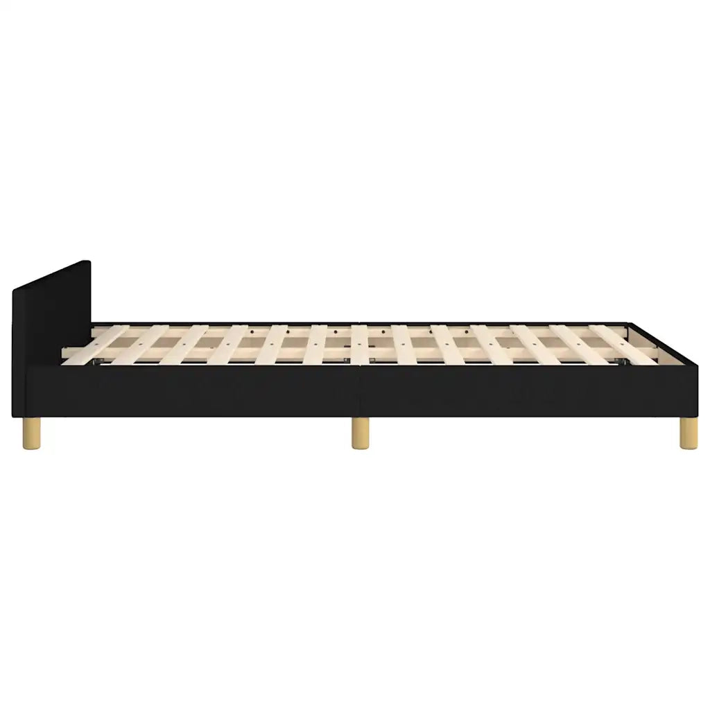 Giroletto senza Materasso-Struttura Letto Nero 120x200 cm Tessuto 836677