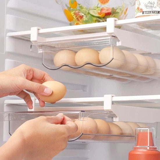 Contenitore per uova per porta-gelato della cucina - grande contenitore per box delle uova per un massimo di 21 uova - organizzatore della cucina e della dispensa
