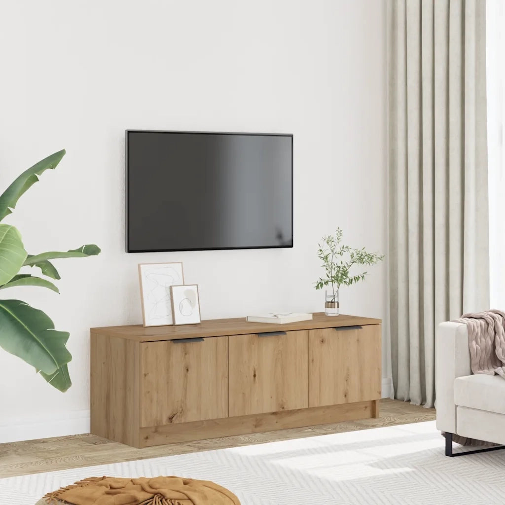 Mobile TV Marrone Artigianale 102x35x36,5 cm Legno Multistrato 856948