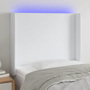 Testiera a LED-Testata con LED Bianco 103x16x118/128 cm in Similpelle 373729