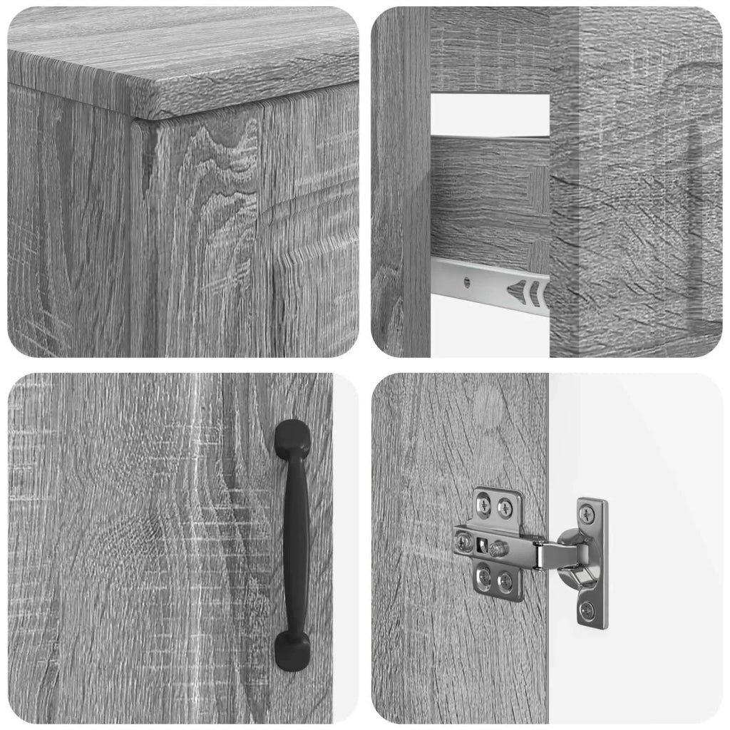 Set di armadietti da bagno in 3 pezzi UTRECHT Sonoma grigio 3417816