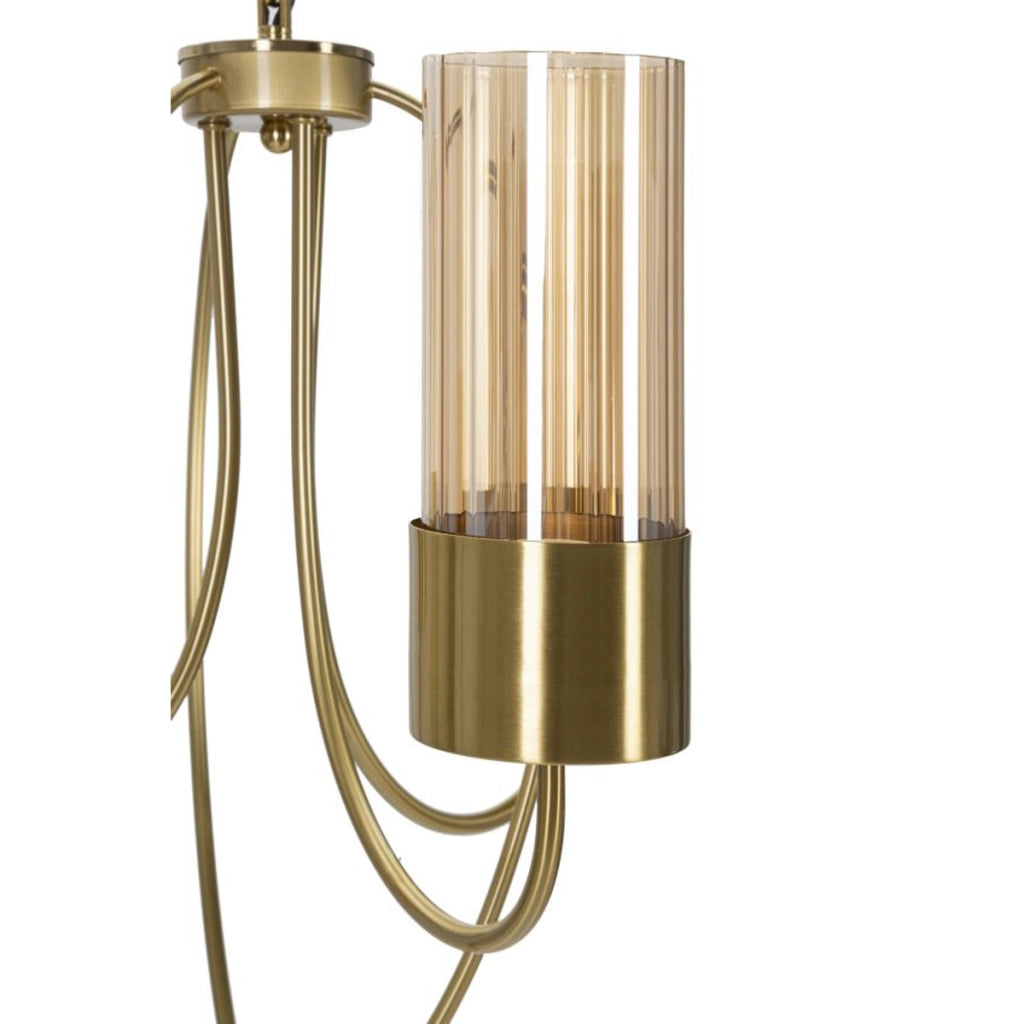 Lampada a Sospensione VKH80, Oro, Metallo, 60x60x103 cm