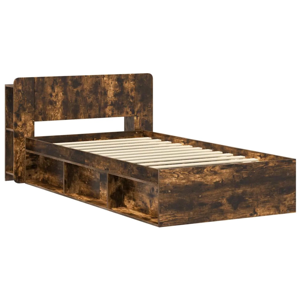 Telaio del letto con storage Rovere Fumo 90 x 200 cm