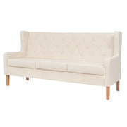 Set Divani 2 pz in Tessuto Bianco Crema 274930
