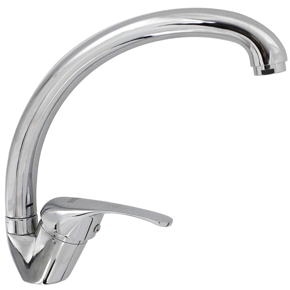 Trade Shop - Rubinetto Cucina Lavello Monoforo Miscelatore Orientabile Cromato Satinato 79827 -