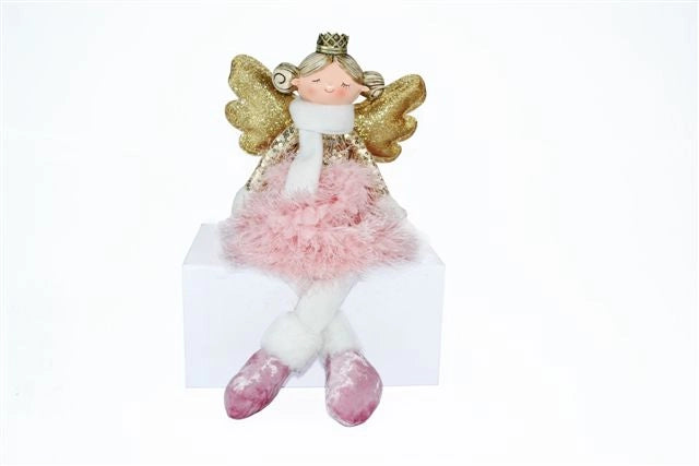 Angelo Decorativo Natalizio in Stoffa 37 cm