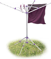 Molinello per erbe 19 m filo H x B x D: ca. 161 x 120 x 120 cm trasportabile a piedi pieghevole per giardino e balcone argento