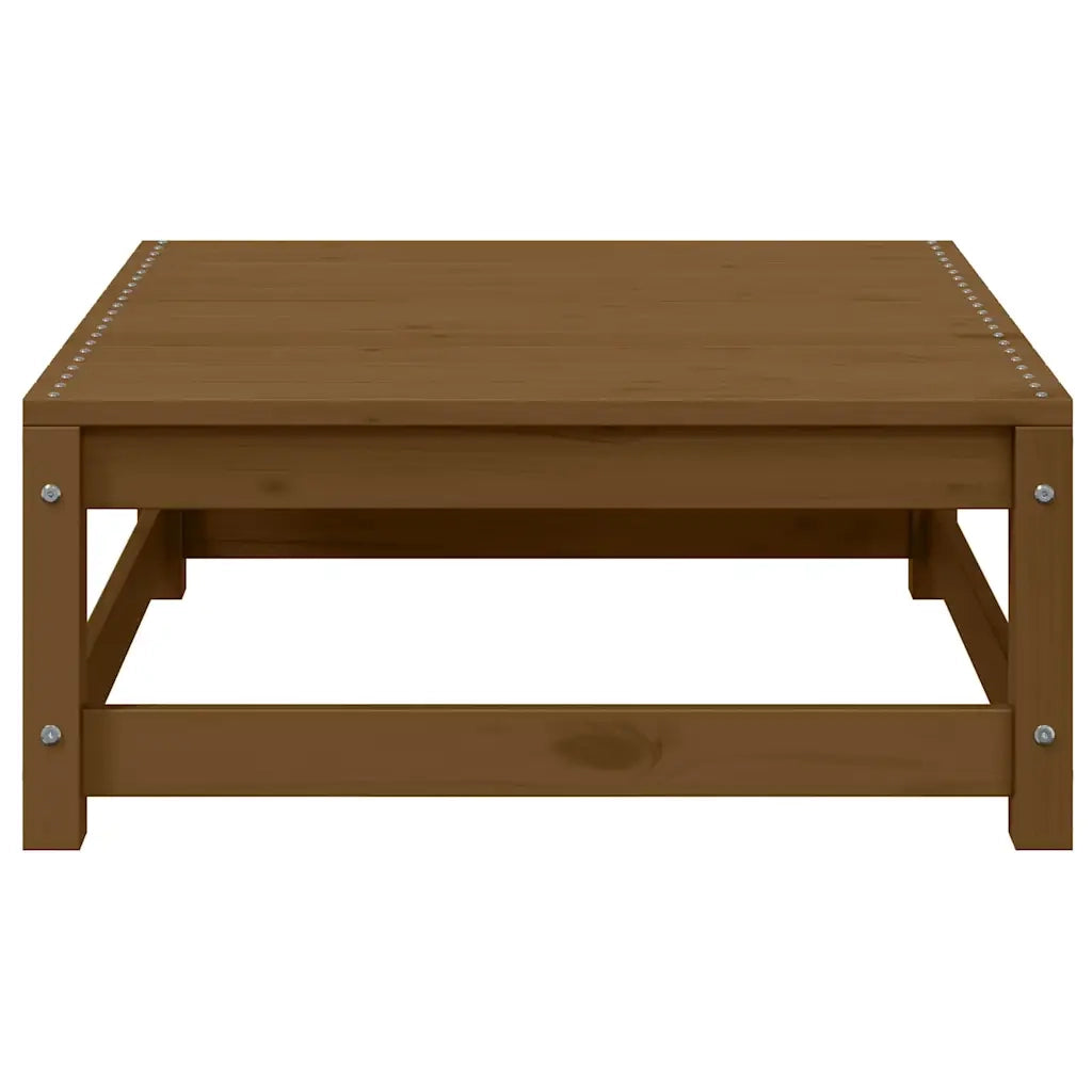 Sedia da giardino-Poggiapiedi da Giardino e Cuscini 2 pz Marrone ambra Legno Pino