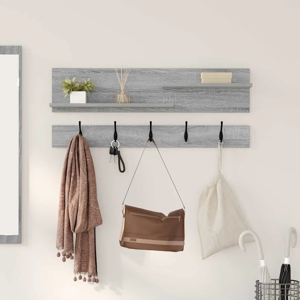 Appendiabiti a muro Grigio Sonoma 90 x 15 x 36 cm CFW3633743