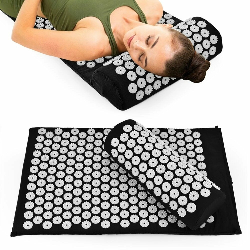 Trade Shop - Tappetino Agopressione Agopuntura Tappeto Chiodato Fitness Yoga 60 X 40 Cm -