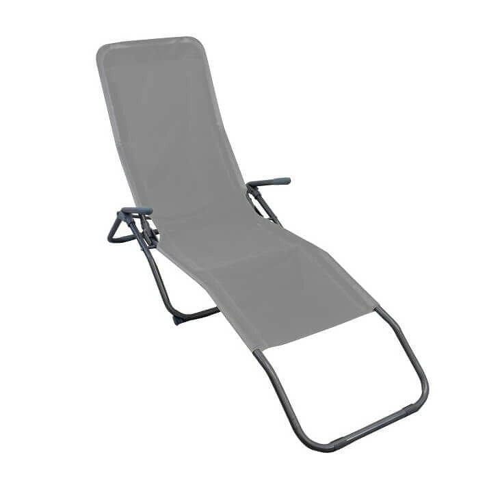 Sdraio mare prendisole Pieghevole  in Acciaio Textilene cm 135x60x95 - LONNY