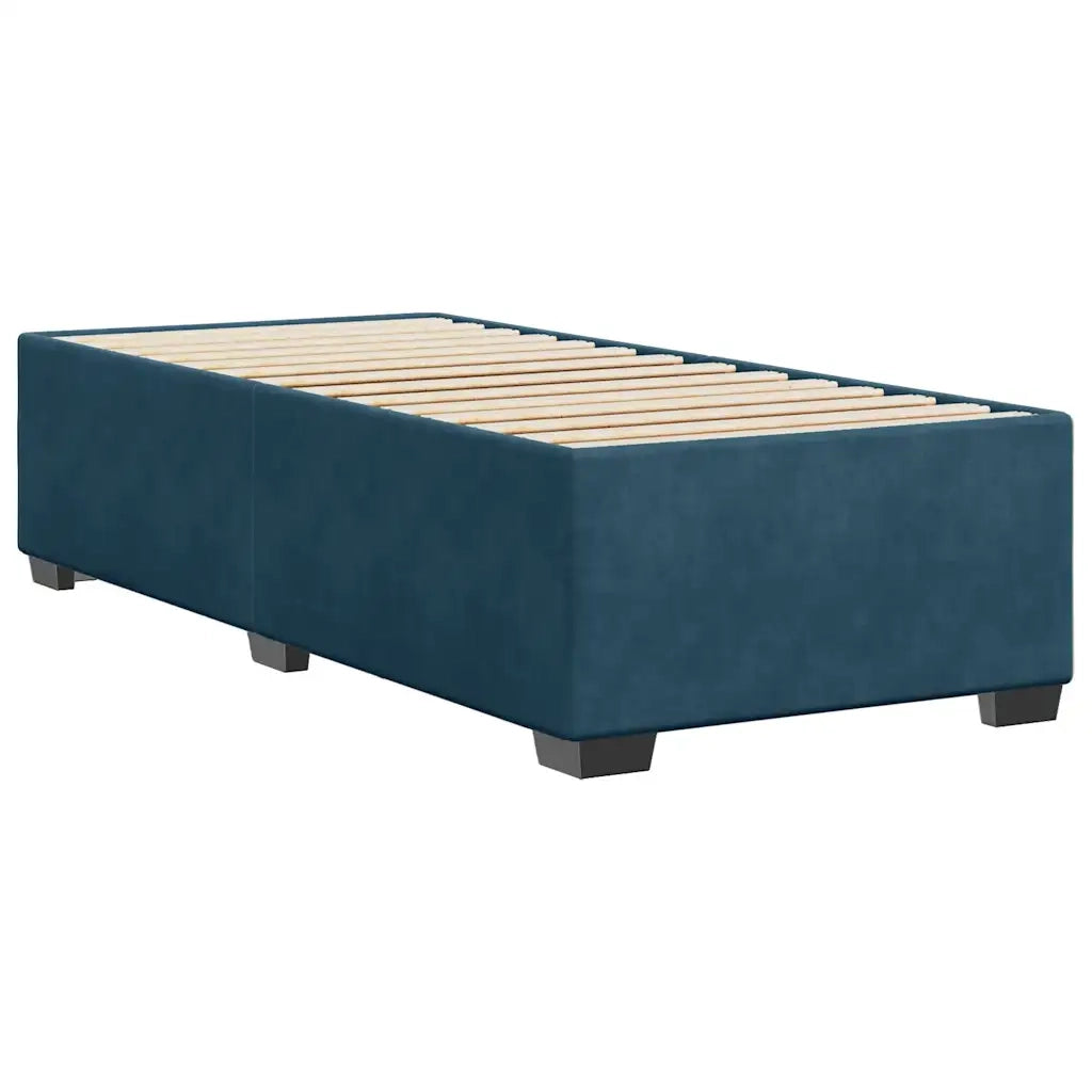 Letto singolo | Letto per adulti | Giroletto Blu 90x190 cm in Velluto