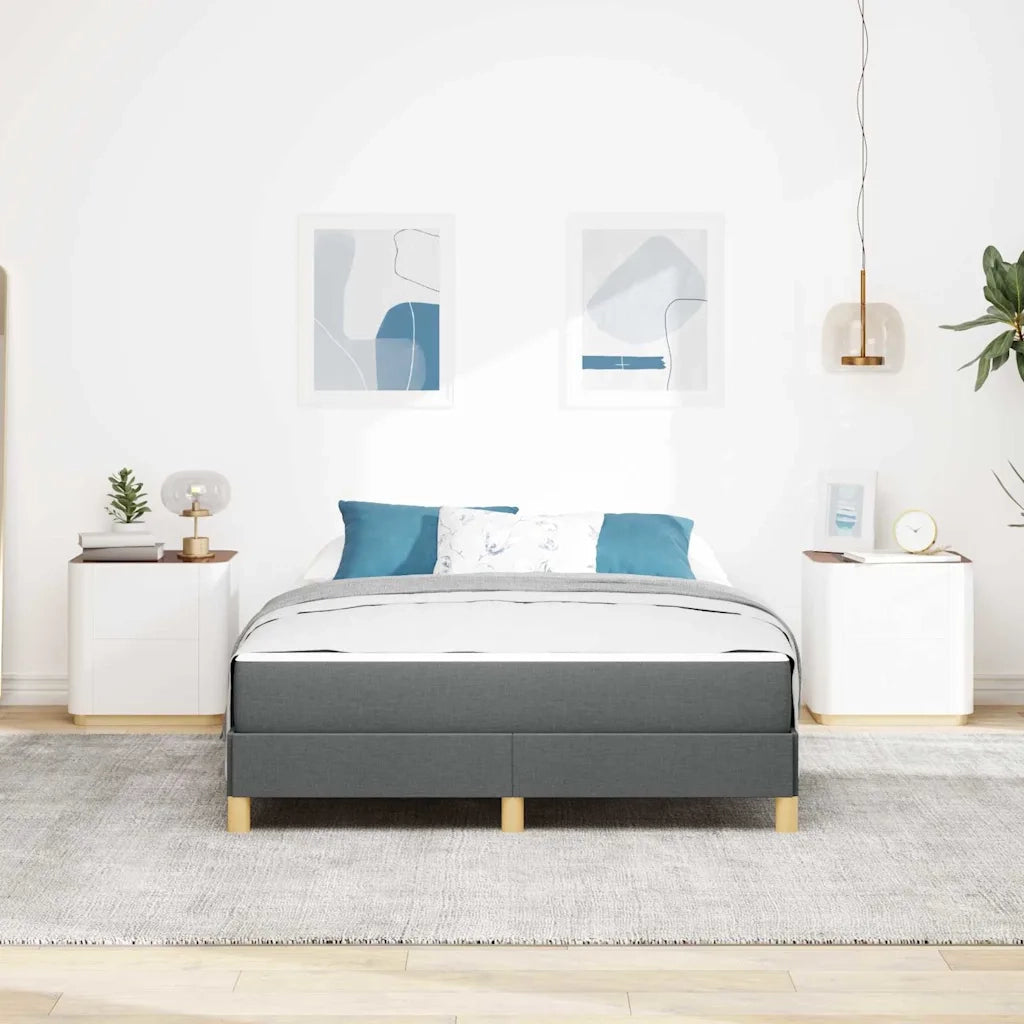 vidaXL Letto a molle Grigio scuro e Marrone 160 x 200 cm