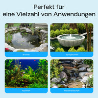 CHJ-3000 Pompa da Laghetto, 3000 l/h 55 W, controllo del flusso, per circolazione acqua