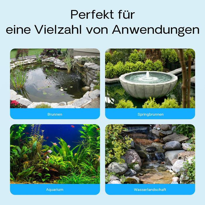 CHJ-3000 Pompa da Laghetto, 3000 l/h 55 W, controllo del flusso, per circolazione acqua