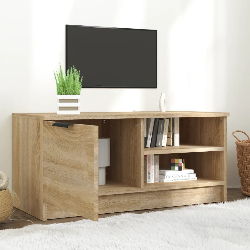 Mobile Porta TV Rovere Sonoma 80x35x36,5cm in Legno Multistrato 811472