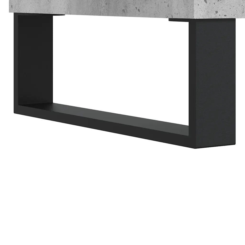 Tavolino Salotto Grigio Cemento 90x44,5x45 cm Legno Multistrato 830984