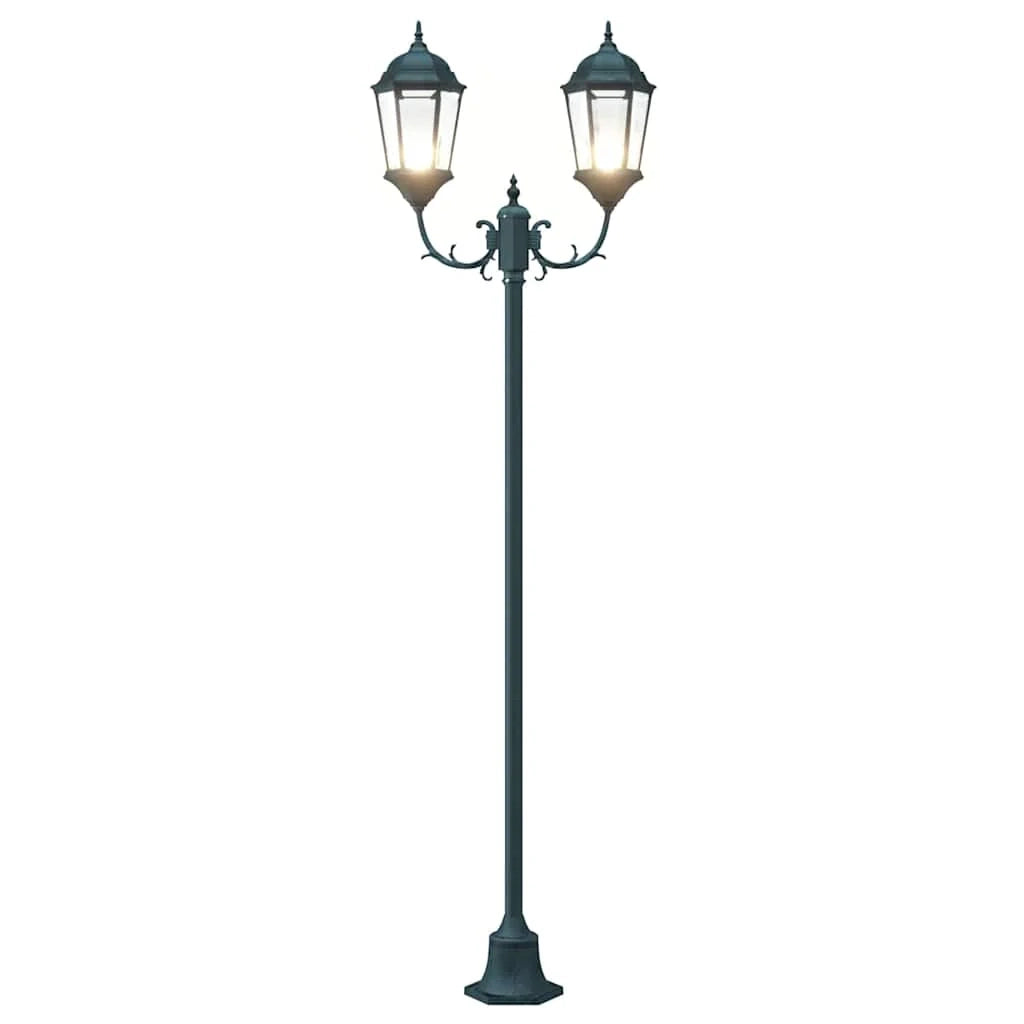 Lampada da giardino vintage in alluminio spazzolato 68 x 20 x 235 cm design senza tempo atmosfera accogliente alluminio verde 02_0058416