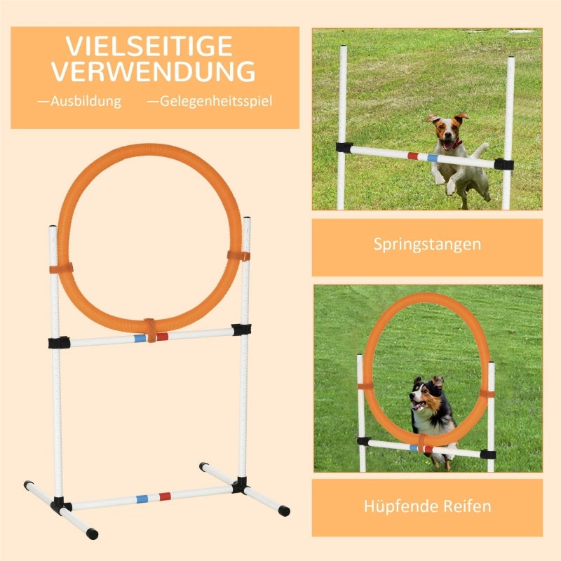 Giochi da arrampicata 2 in 1 con anello removibile per addestramento cani in plastica gialla 74,5 × 66 × 91 cm