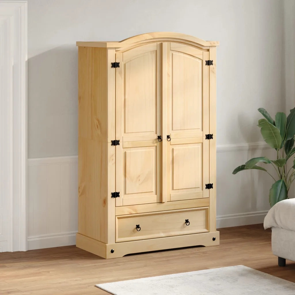 Armadio "Corona" 101x52x170 cm Legno Massello di Pino 4005662