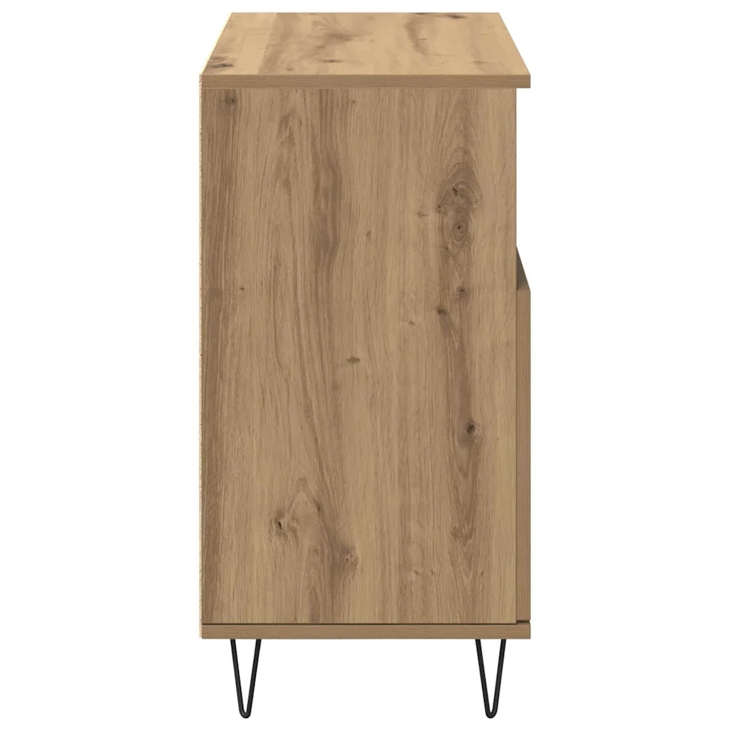 vidaXL Credenza rovere artigianale 60 x 35 x 70 cm Legno multistrato