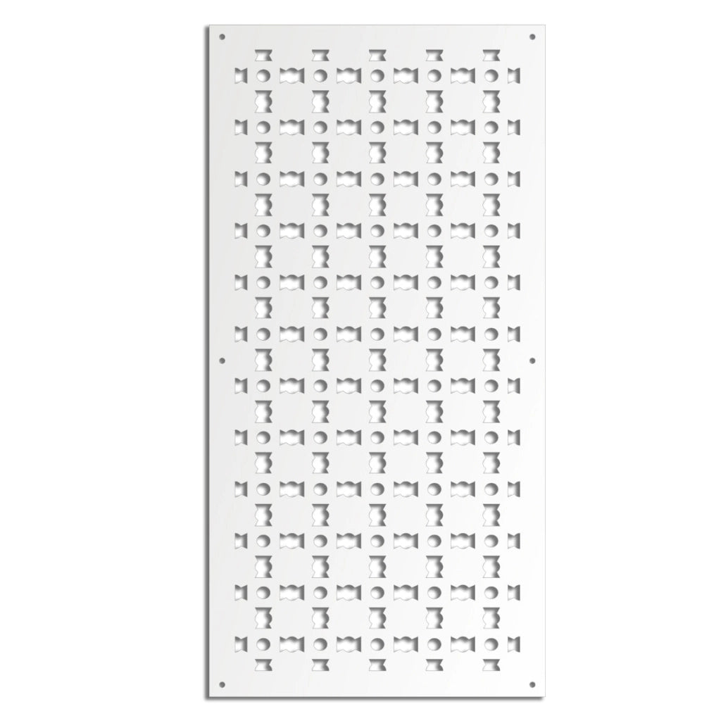 BISCUIT - Pannello in PVC traforato - Parasole Misura: 73x148 cm, Colore: bianco