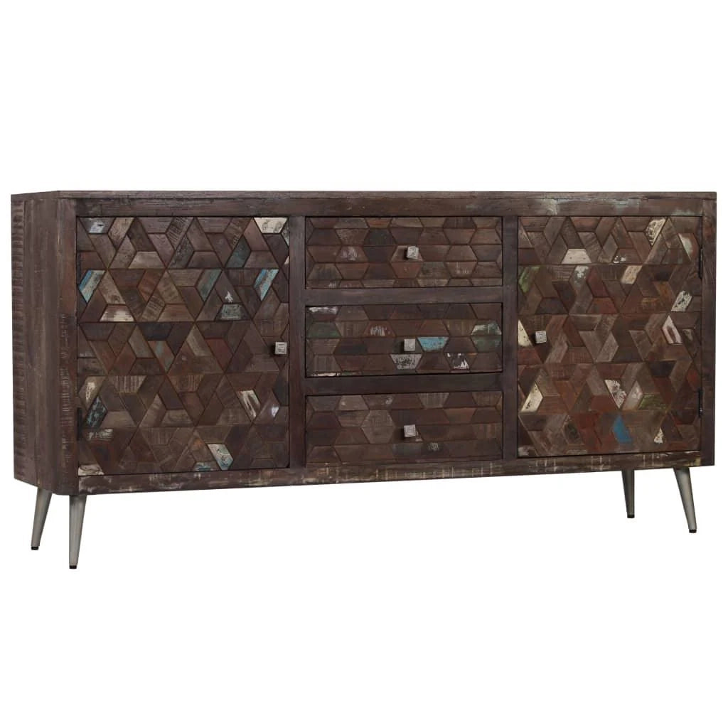 Credenza buffet consolle mobile contenitore in legno massello di recupero 160 cm 4402097