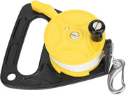 Linea da immersione 150ft - Rullo da immersione con manico - Compatta e leggera - Portatile per immersioni subacquee - Nylon duraturo - Multifunzionale per immersioni in stile drift