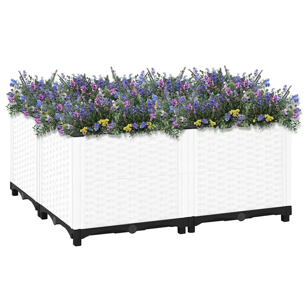 Fioriera | Cassetta per fiori | Vaso Rialzata 80x80x38 cm in Polipropilene