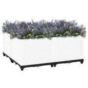 Fioriera | Cassetta per fiori | Vaso Rialzata 80x80x38 cm in Polipropilene