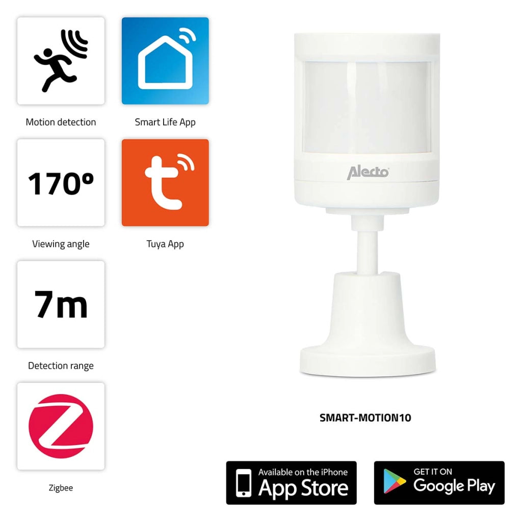 SMART-MOTION10 Rilevatore di movimento intelligente Zigbee IP20 Bianco Alecto