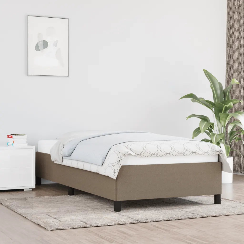 Giroletto senza Materasso-Struttura Letto Tortora 90x190 cm Tessuto 638065