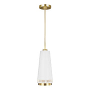 Lampada a sospensione Feiss Carter ottone bianco E27
