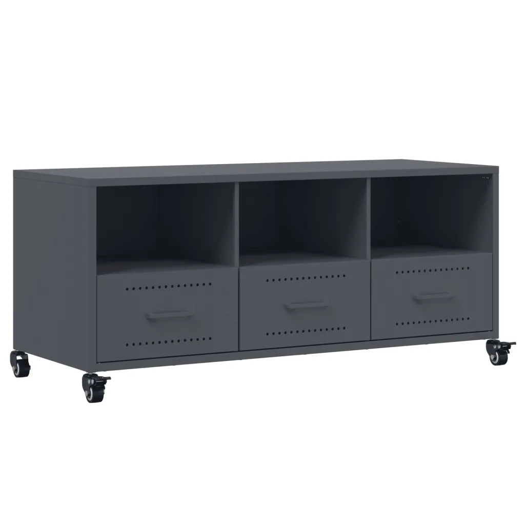 Mobile TV Antracite 100,5x39x43,5 cm Acciaio
