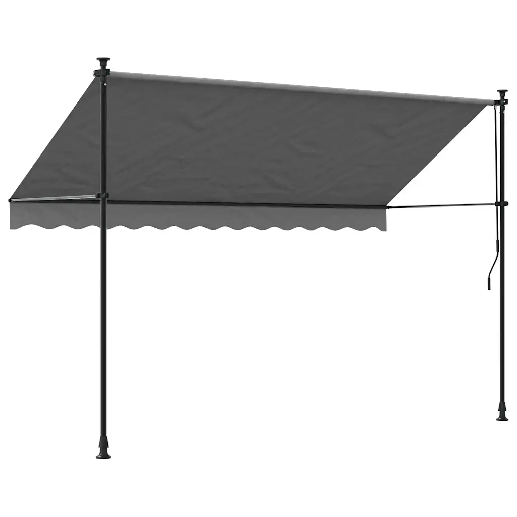 Tenda da Sole | Tenda parasole Retrattile Antracite 300x150 cm Tessuto e Acciaio