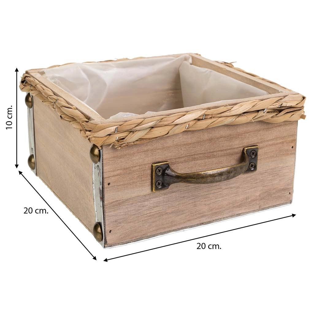 Cassetto in legno marrone 20x20x10h