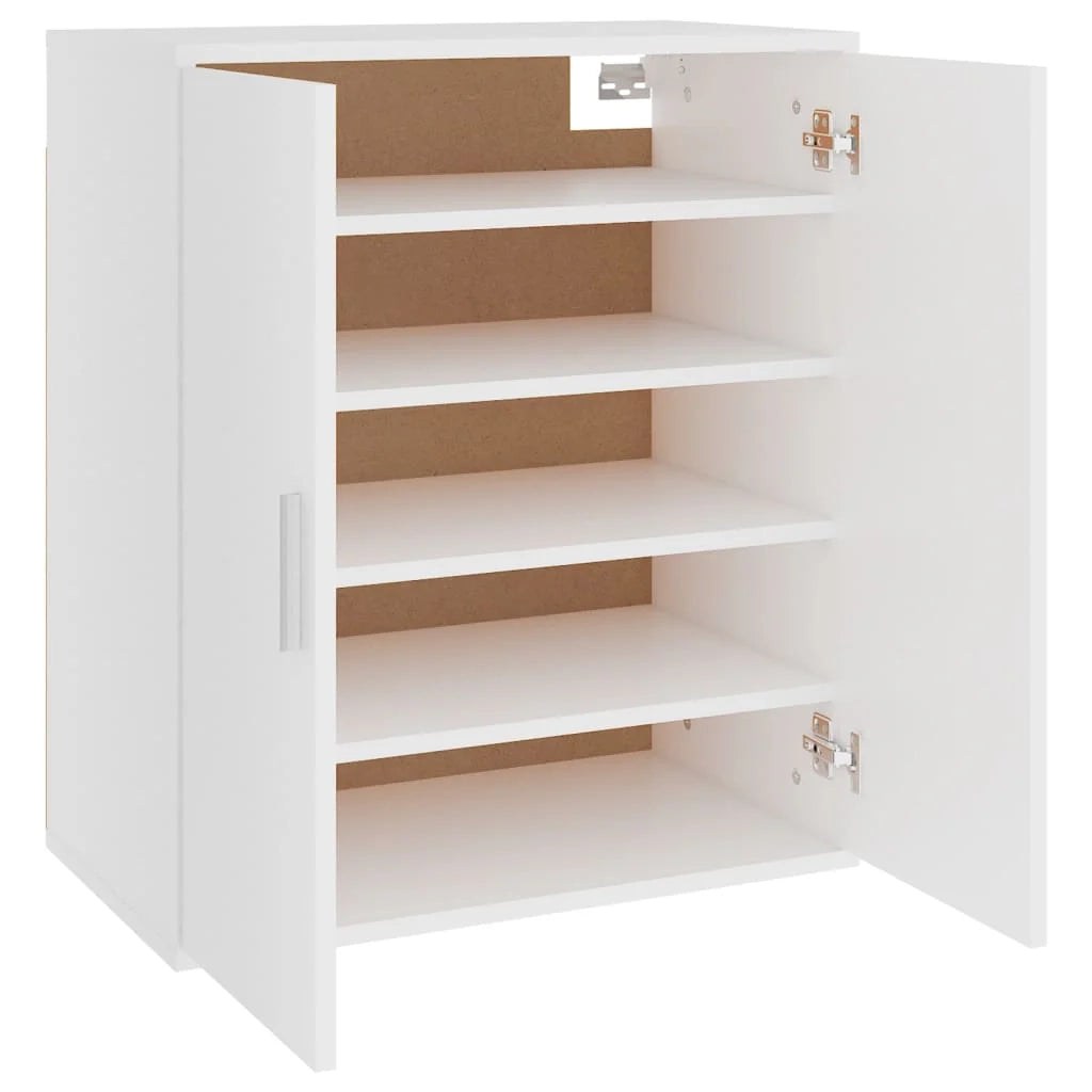 Scarpiera mobile contenitore per scarpe mobile per ingresso/corridoio/soggiorno 60 x 35 x 70 cm legno ingegnerizzato bianco 02_0021487